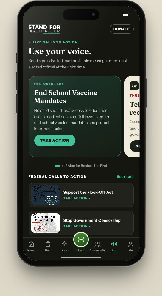 GreenMedInfo app — Act