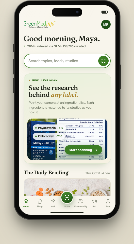 GreenMedInfo app — preview